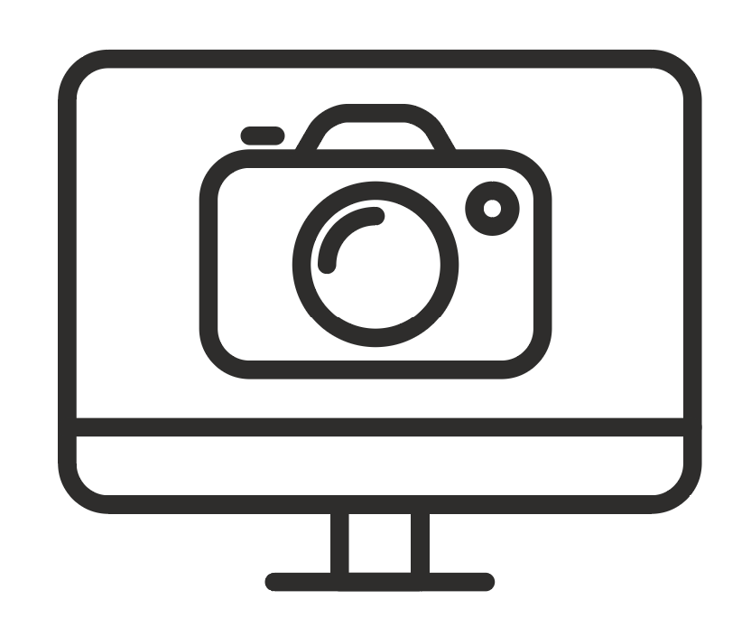 写真をPCで管理してるアイコン